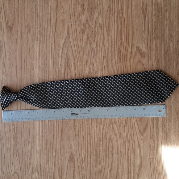 David Taylor clip-on tie, 20", brown patterned - Picture 7 of 7